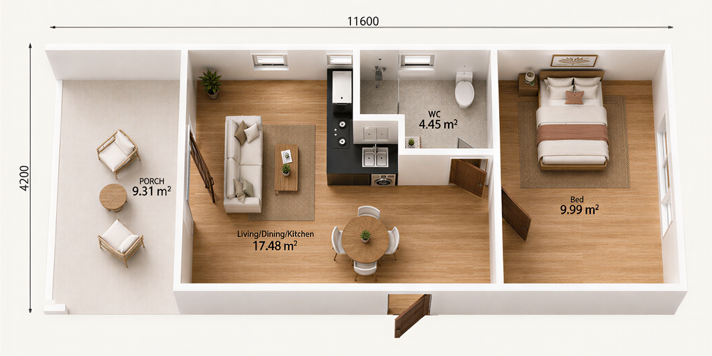 1 Bedroom Granny Flat