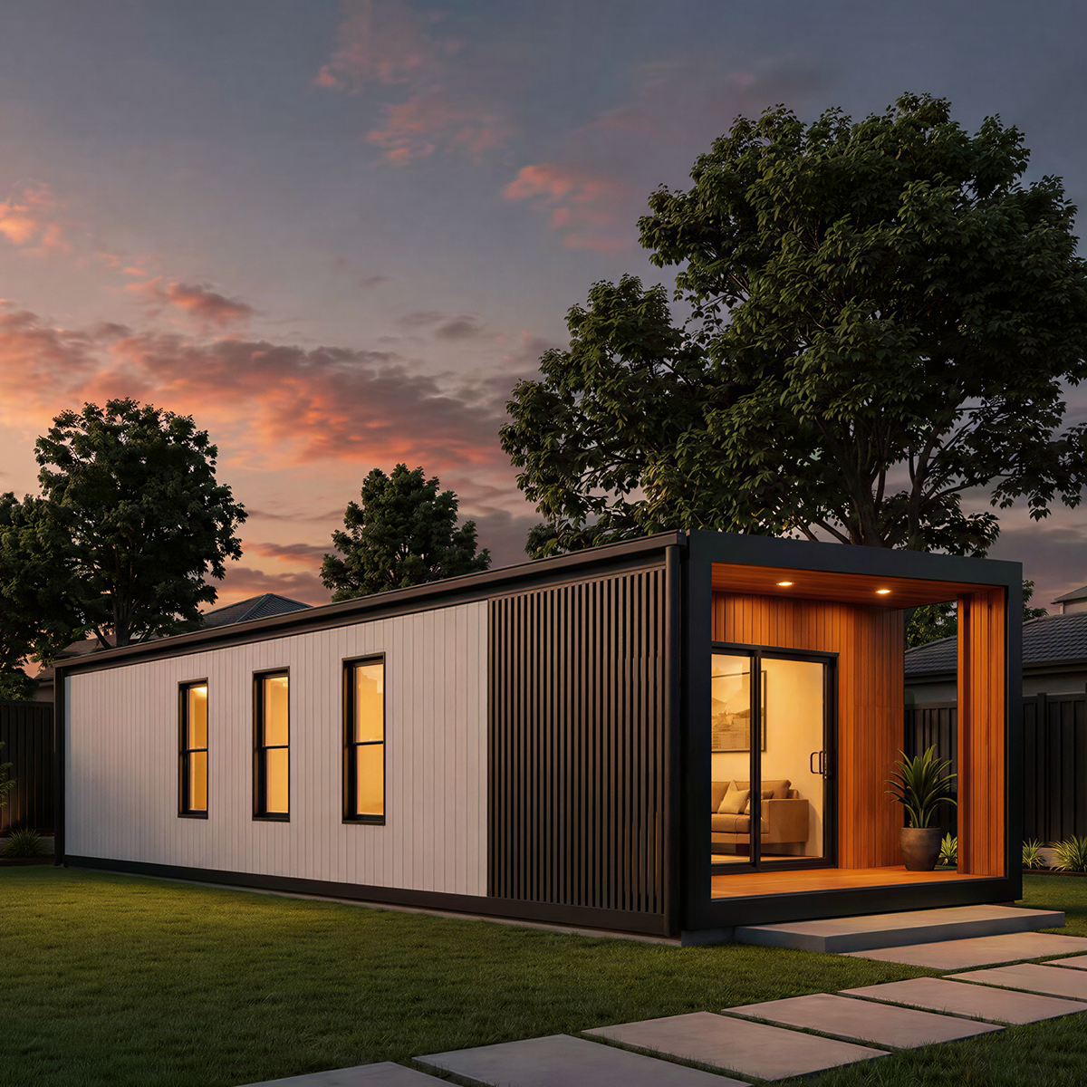 Modern granny flat in a Victorian backyard