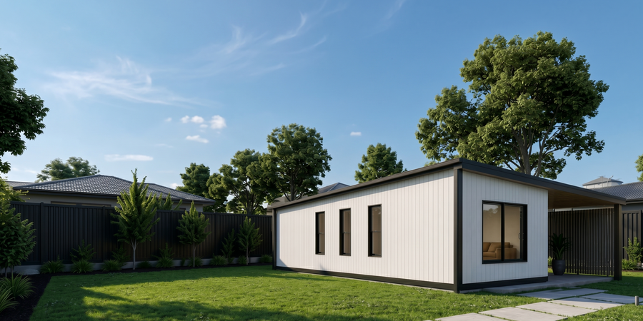 M Plus granny flat floor plan or exterior