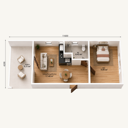 1 bedroom granny flat product image 10