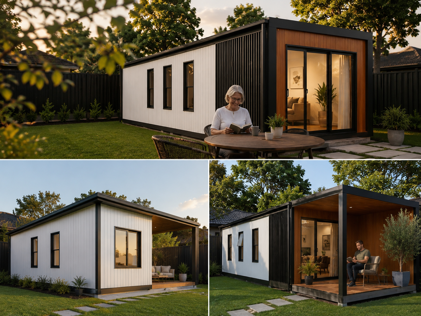 Residential backyard granny flat lifestyle in Victoria