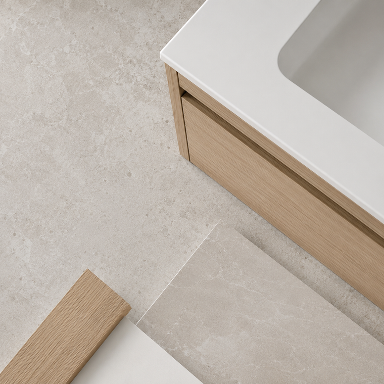 Kitchen splashback finish option for a granny flat interior