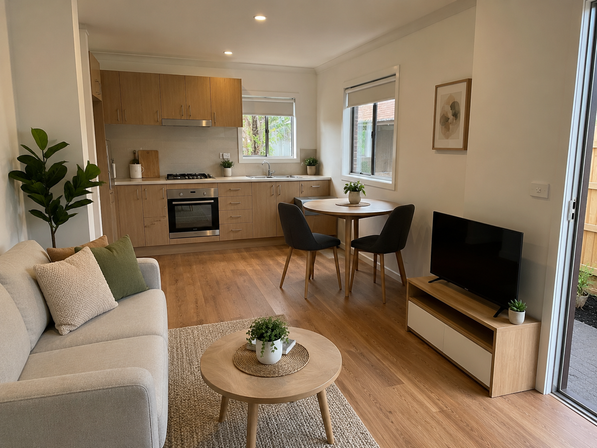 Custom granny flat interior finish preview